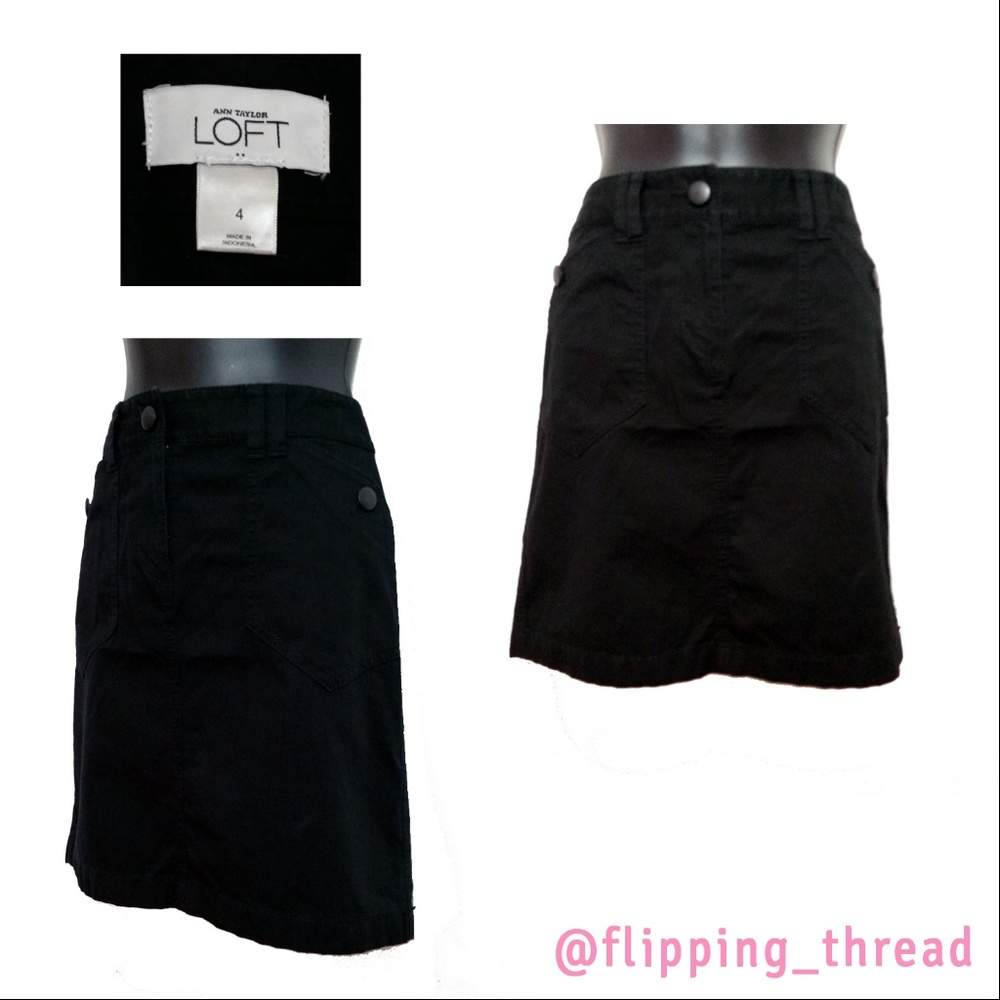 Ann Taylor LOFT Black Skirt - Size 4
